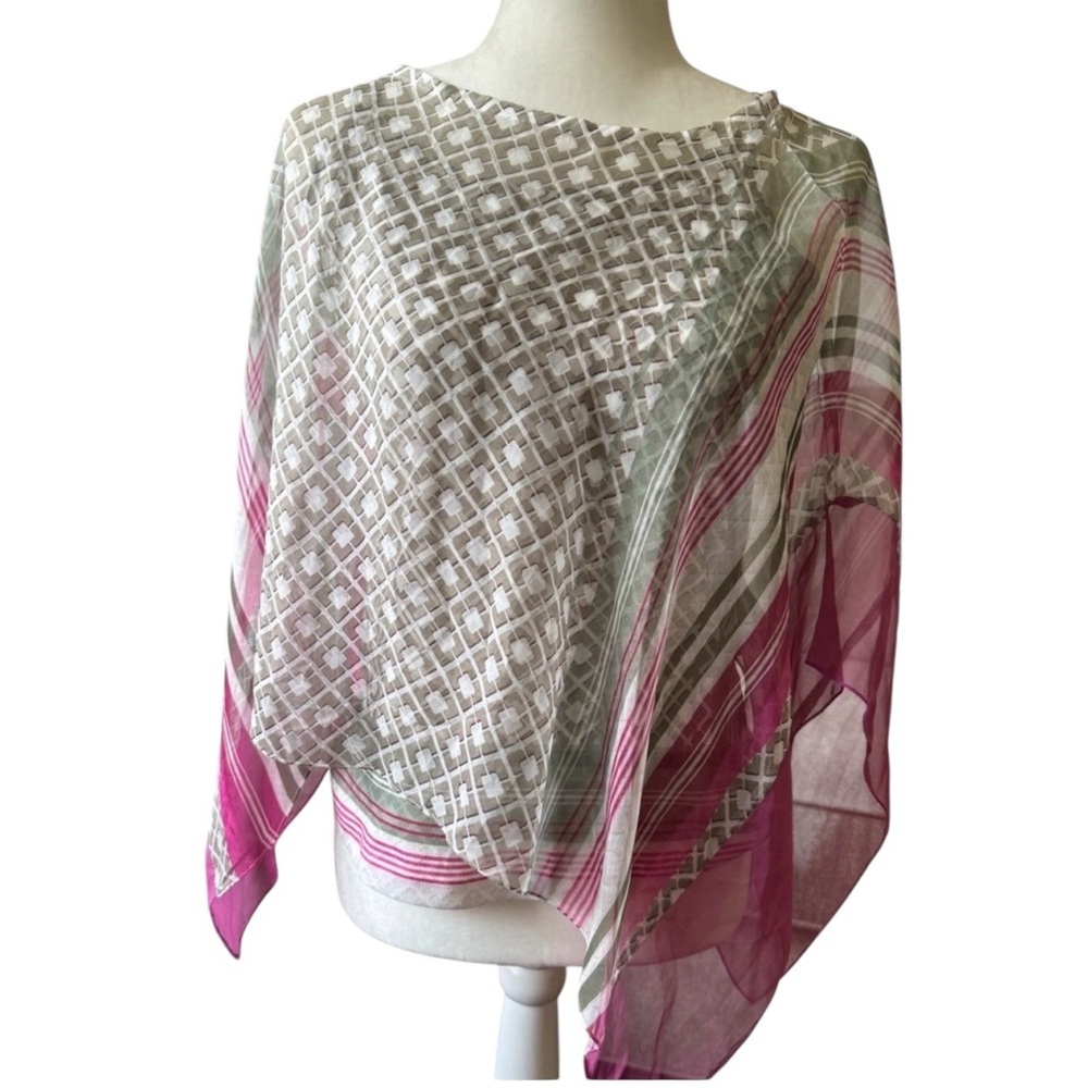 Style & Co, handkerchief style blouse Pink and Olive with camisole Size Small